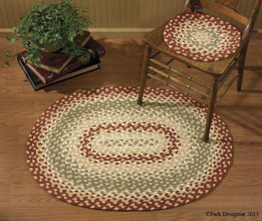 Mill Village Braided Oval Braided Rug - 2.6' x 3.5' (32